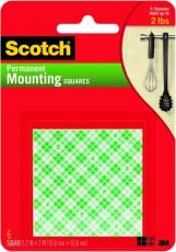 Клейкая лента Scotch Монтажная Двухсторонняя Вспененная основа 25x25 16 шт