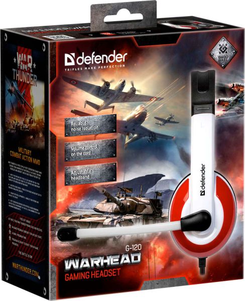 Компьютерная гарнитура Defender Warhead G-120 стерео черный/оранжевый